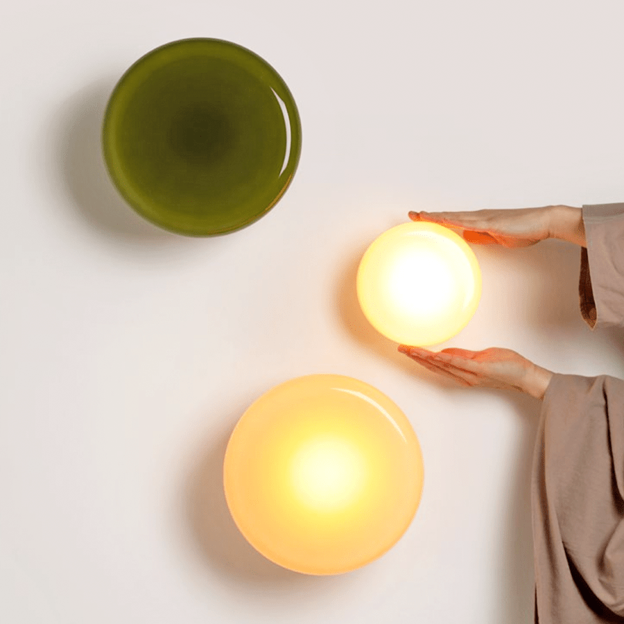 BONBON GLASS SCONCE WALL CEILING LIGHT LIME SMALL - DYKE & DEAN