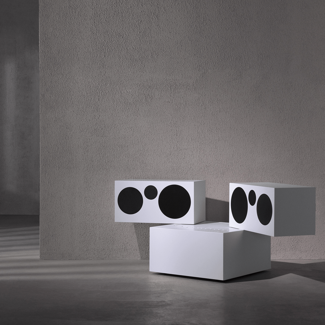 BRIONVEGA WHITE TOTEM RR231 SOUND SYSTEM - DYKE & DEAN