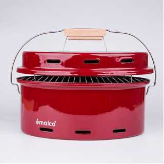 BURGUNDY ENAMEL BARBEQUE - DYKE & DEAN