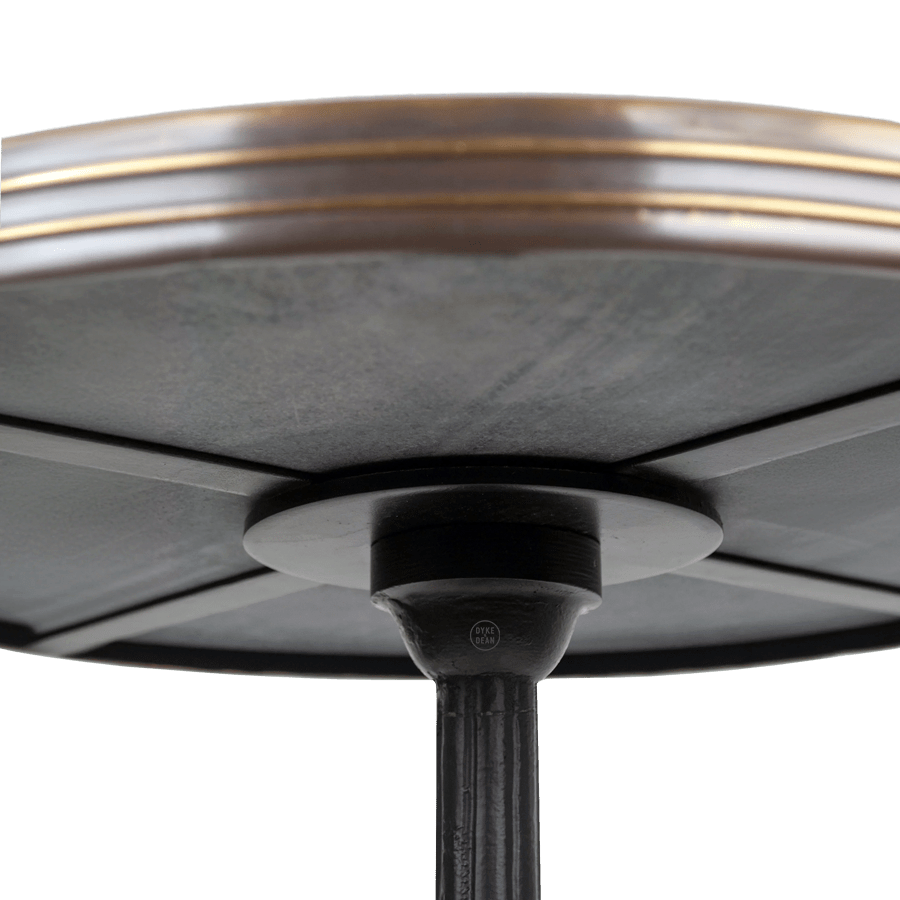 CARRARA BLACK CERAMIC FRENCH BISTRO TABLE 28” - DYKE & DEAN