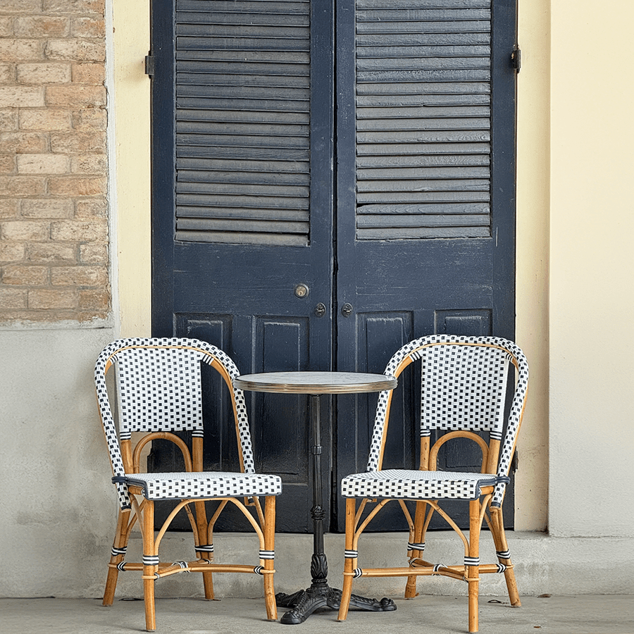 CARRARA GREEN GRANITE FRENCH BISTRO TABLE 20” - DYKE & DEAN