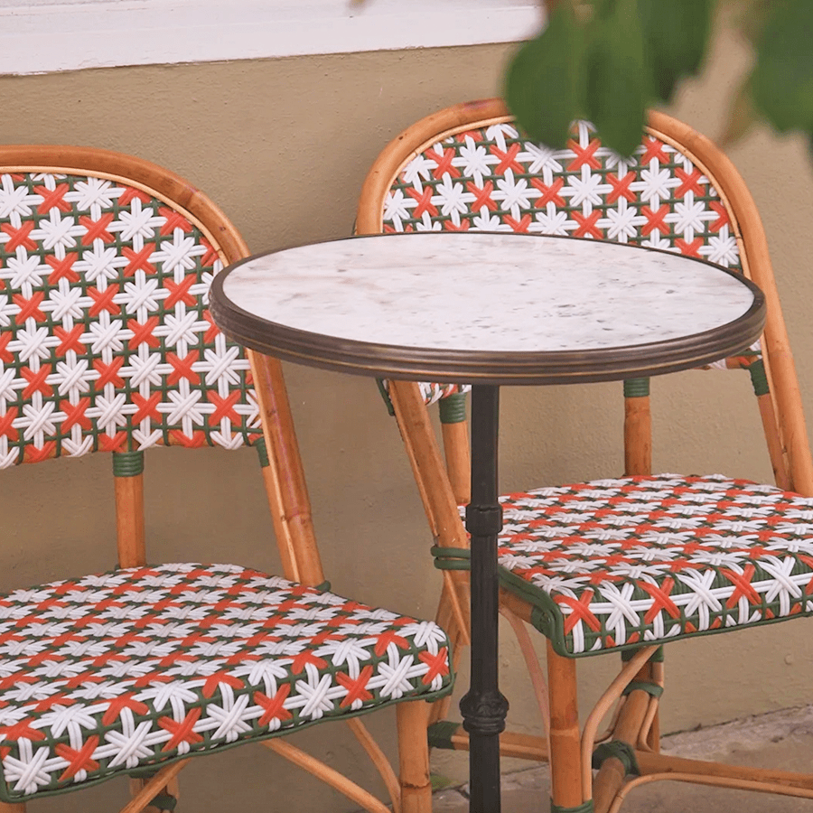 CARRARA GREEN GRANITE FRENCH BISTRO TABLE 24” - DYKE & DEAN