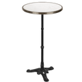 CARRARA WHITE MARBLE FRENCH BISTRO TABLE 20” - DYKE & DEAN