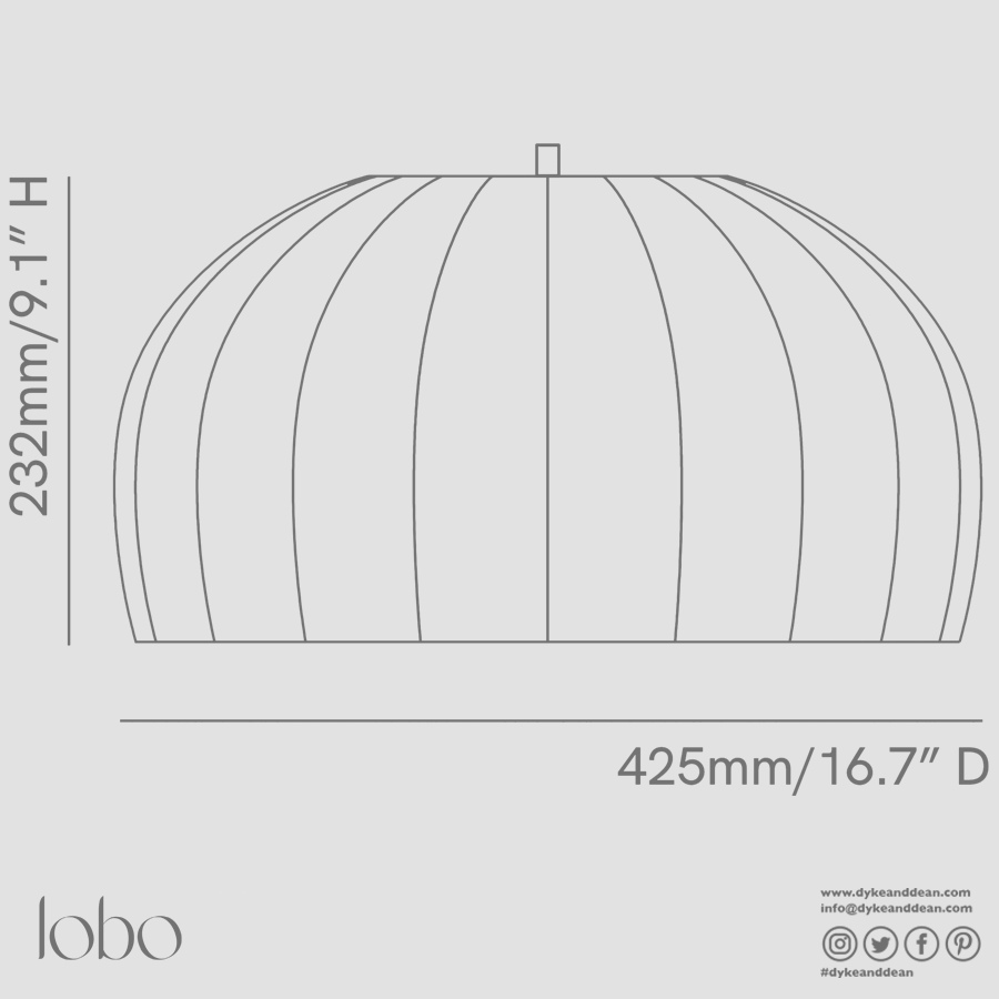 CERAMIC DOME PENDANT LLUVI - DYKE & DEAN