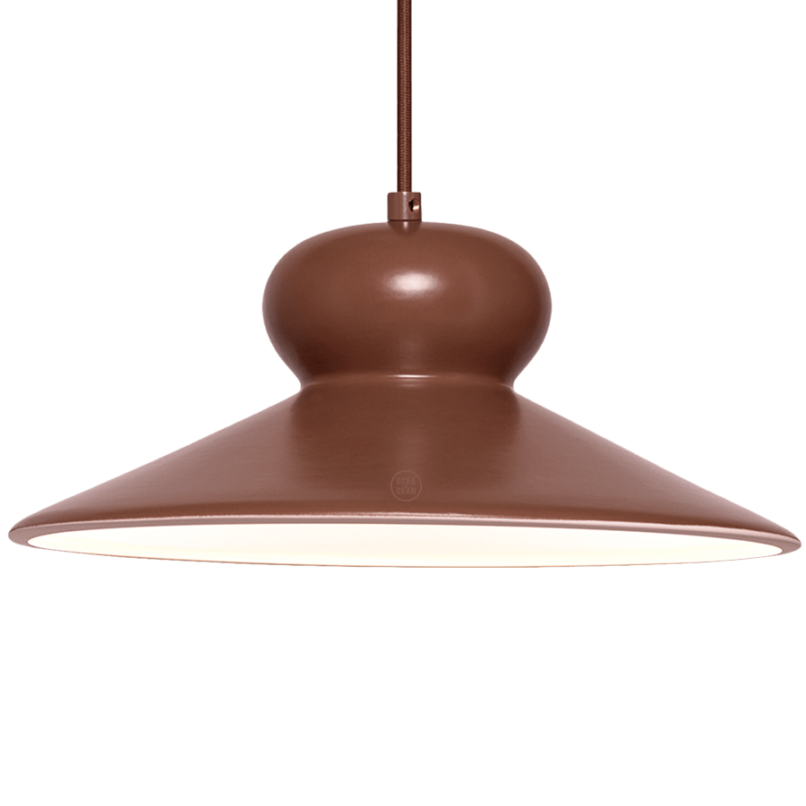 CERAMIC DOME PENDANT OVA LARGE - DYKE & DEAN