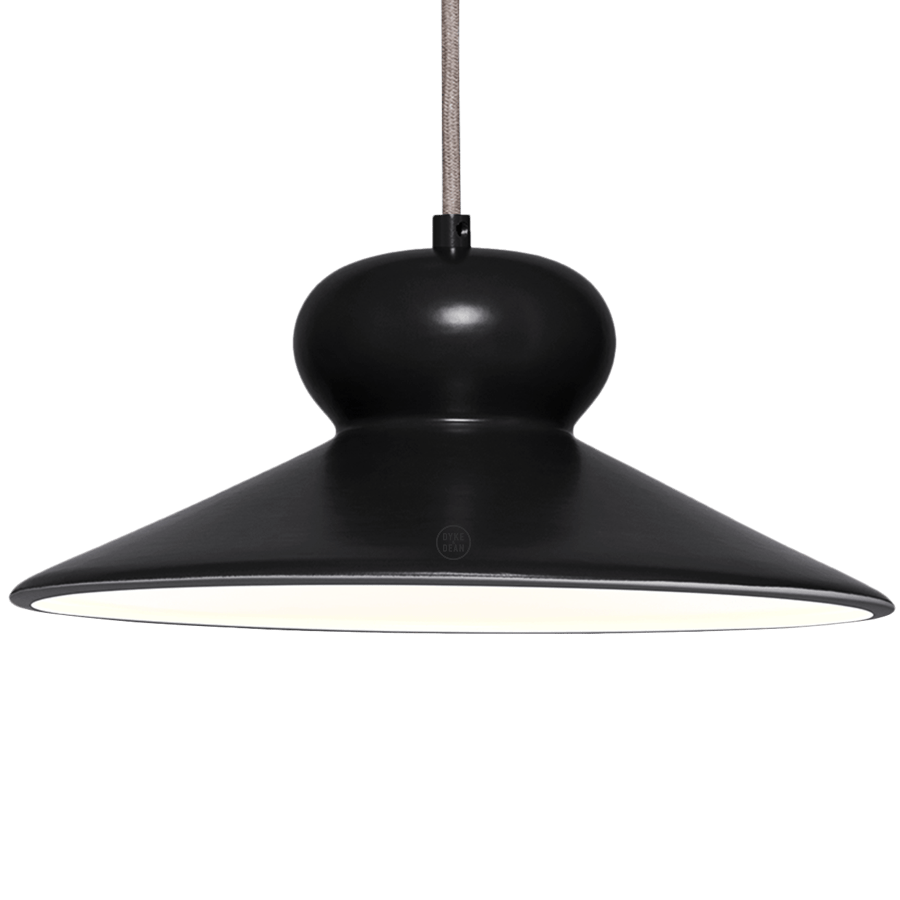 CERAMIC DOME PENDANT OVA LARGE - DYKE & DEAN