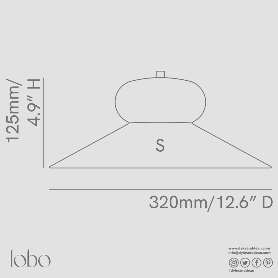 CERAMIC DOME PENDANT OVA SMALL - DYKE & DEAN