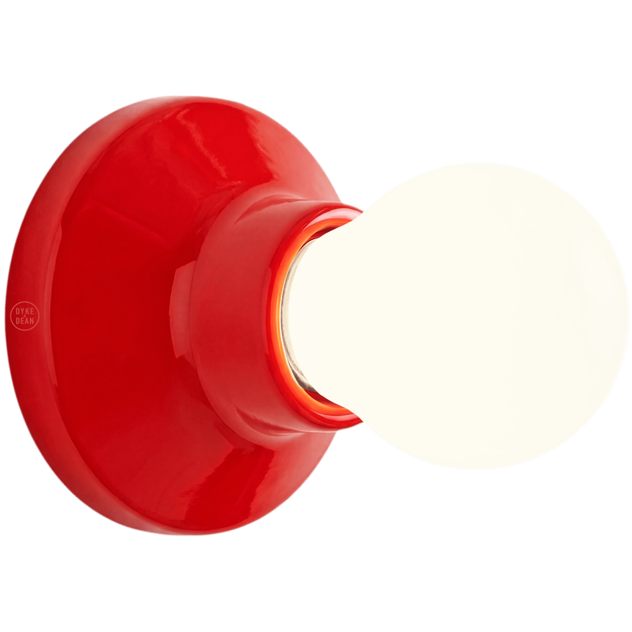 CERAMIC WALL & CEILING LAMP RED - DYKE & DEAN