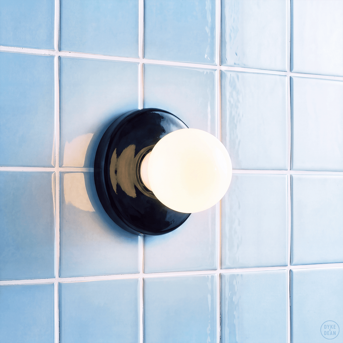 CERAMIC WALL E27 RECESSED LIGHT BLACK - DYKE & DEAN