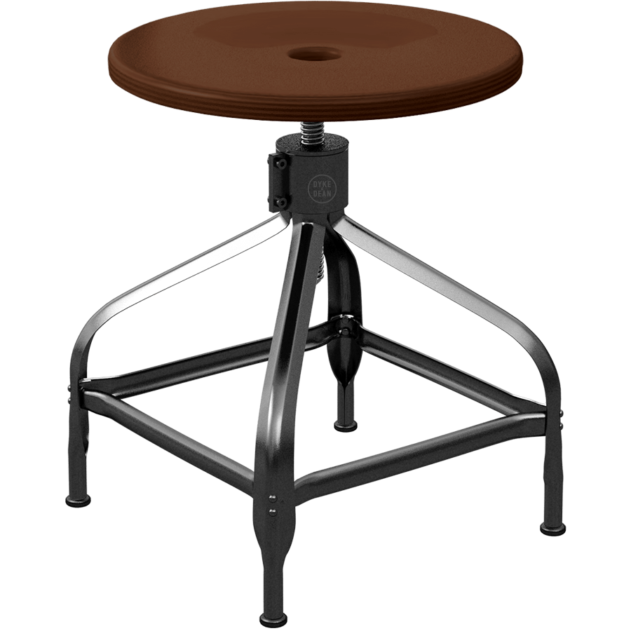 CHAISES NICOLLE ADJUSTABLE SWIVEL STOOL WOOD - DYKE & DEAN