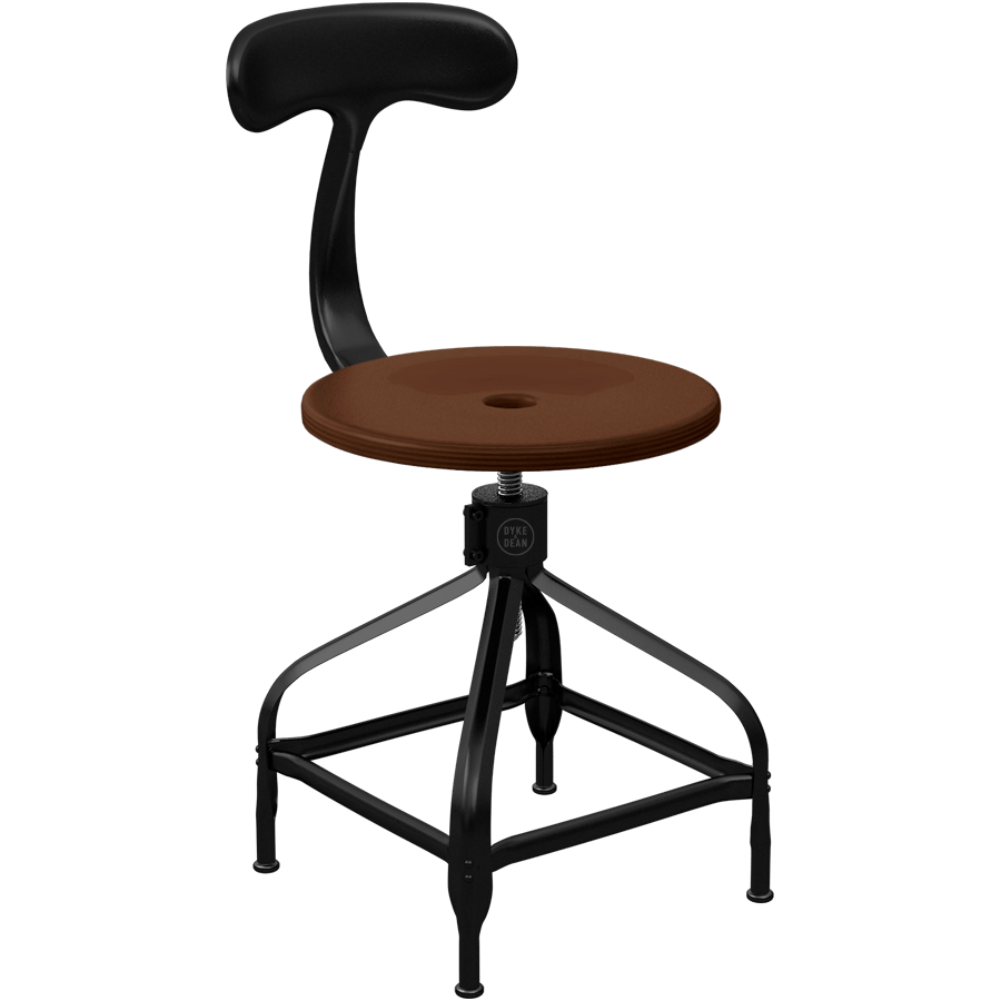 CHAISES NICOLLE DACTYLO ADJUSTABLE SWIVEL CHAIR WOOD - DYKE & DEAN