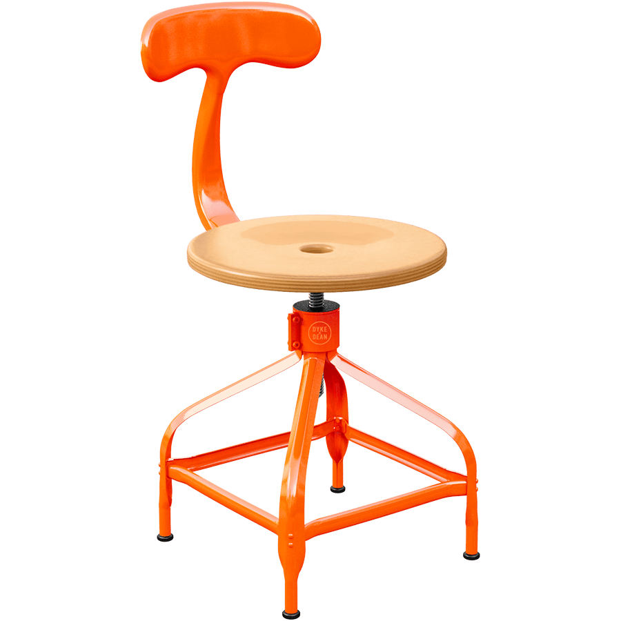 CHAISES NICOLLE DACTYLO ADJUSTABLE SWIVEL CHAIR WOOD - DYKE & DEAN