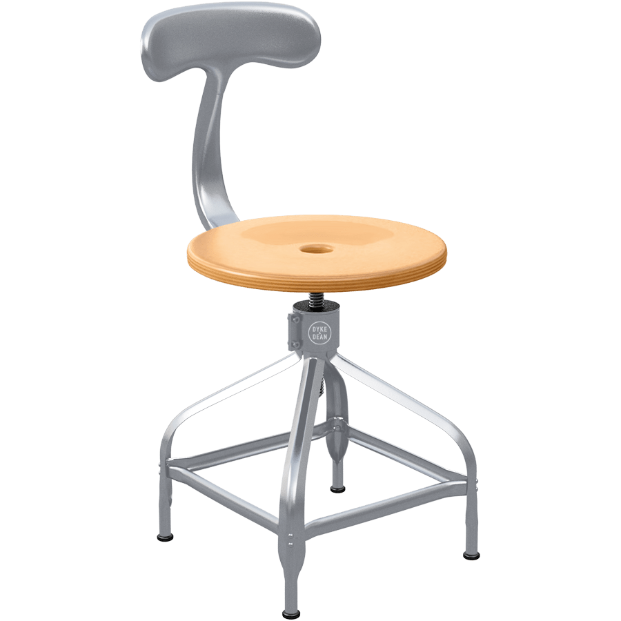 CHAISES NICOLLE DACTYLO ADJUSTABLE SWIVEL CHAIR WOOD - DYKE & DEAN