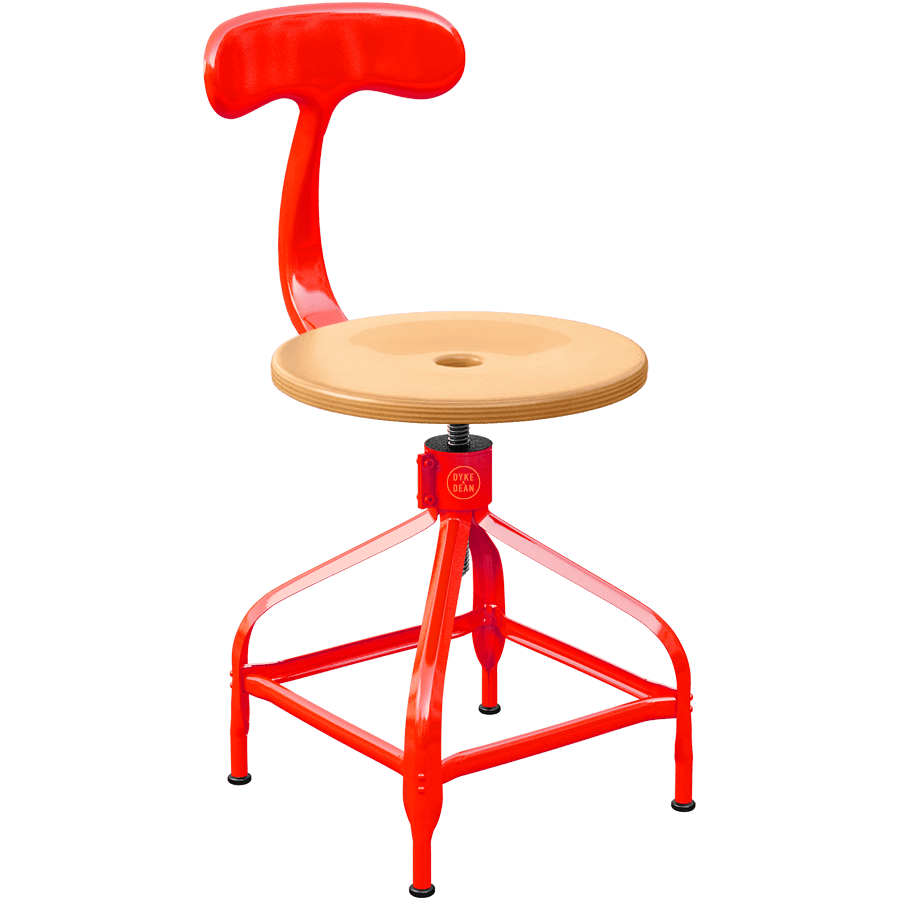 CHAISES NICOLLE DACTYLO ADJUSTABLE SWIVEL CHAIR WOOD - DYKE & DEAN