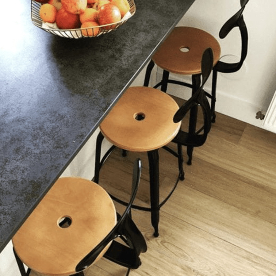 CHAISES NICOLLE DESSINATEUR TALL ADJUSTABLE SWIVEL CHAIR WOOD - DYKE & DEAN