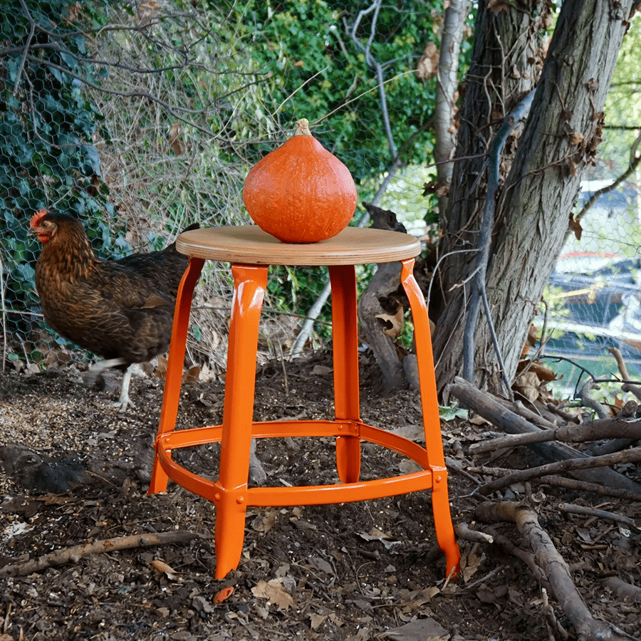 CHAISES NICOLLE METAL STOOL WOOD 45 - DYKE & DEAN