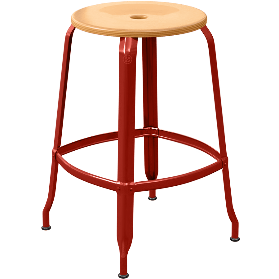 CHAISES NICOLLE METAL STOOL WOOD 65 - DYKE & DEAN