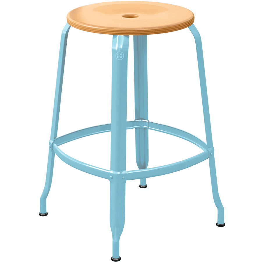 CHAISES NICOLLE METAL STOOL WOOD 65 - DYKE & DEAN