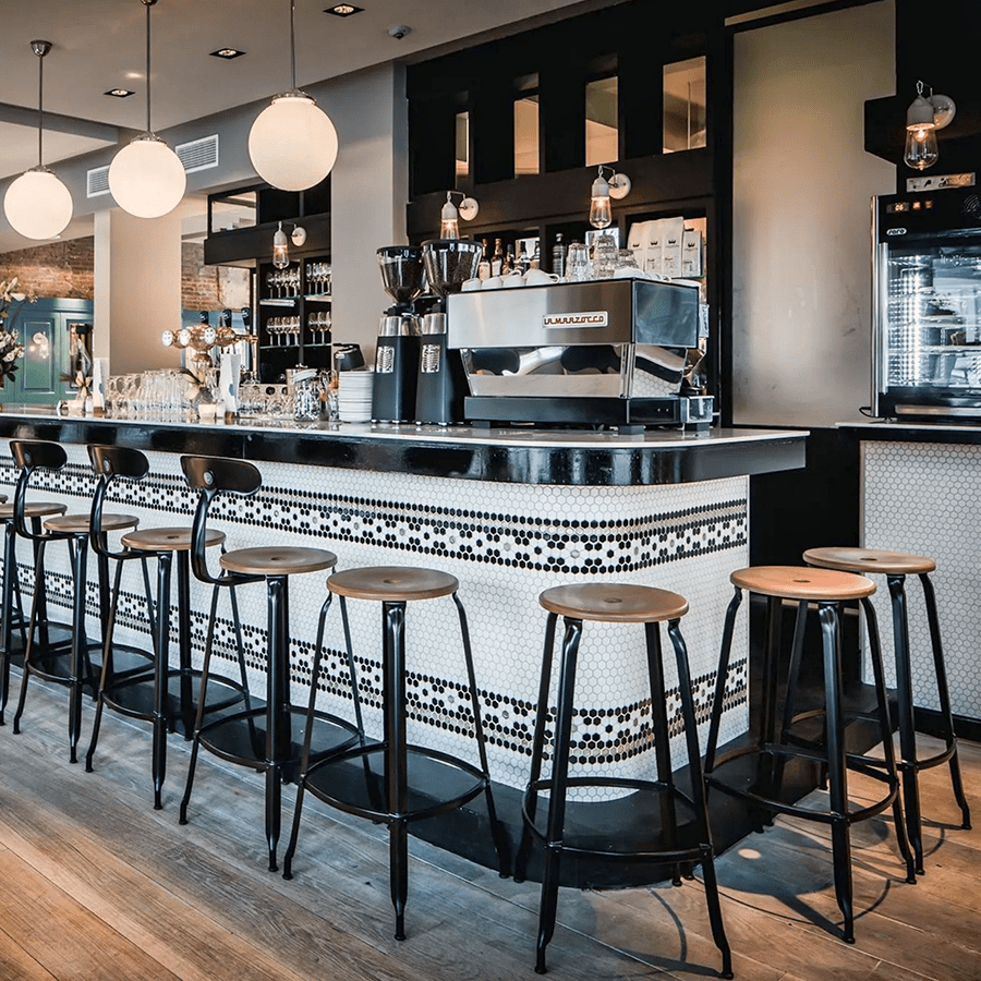 CHAISES NICOLLE METAL STOOL WOOD 65 - DYKE & DEAN