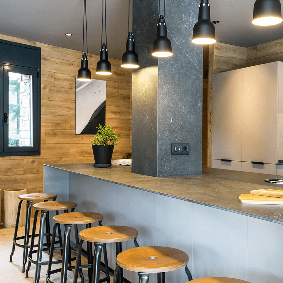 CHAISES NICOLLE METAL STOOL WOOD 75 - DYKE & DEAN