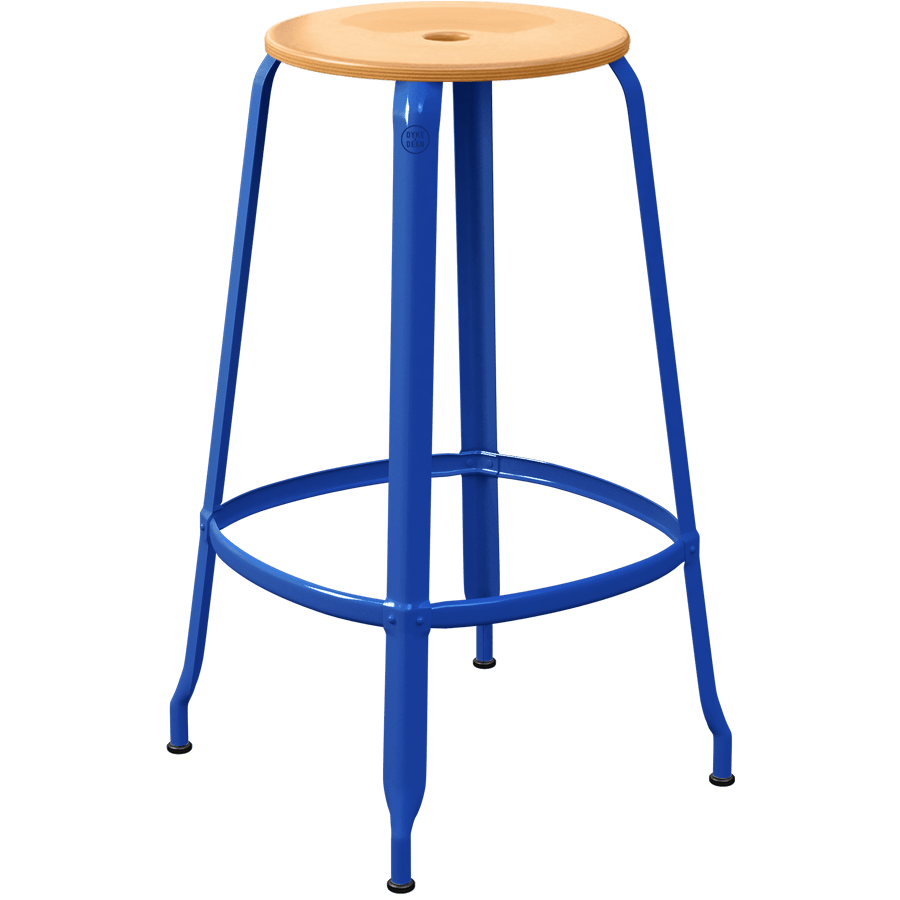 CHAISES NICOLLE METAL STOOL WOOD 75 - DYKE & DEAN