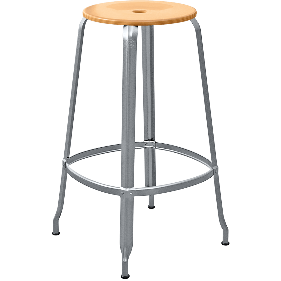 CHAISES NICOLLE METAL STOOL WOOD 75 - DYKE & DEAN