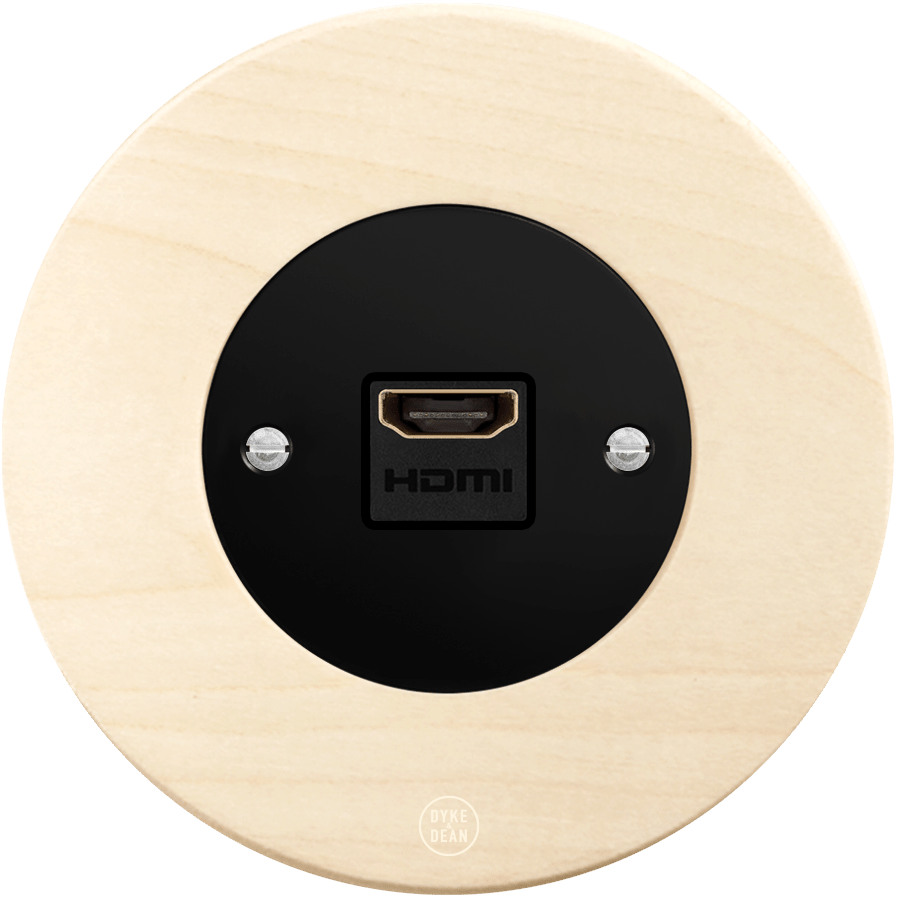 CLASSIC BEECHWOOD HDMI BLACK SOCKET - DYKE & DEAN