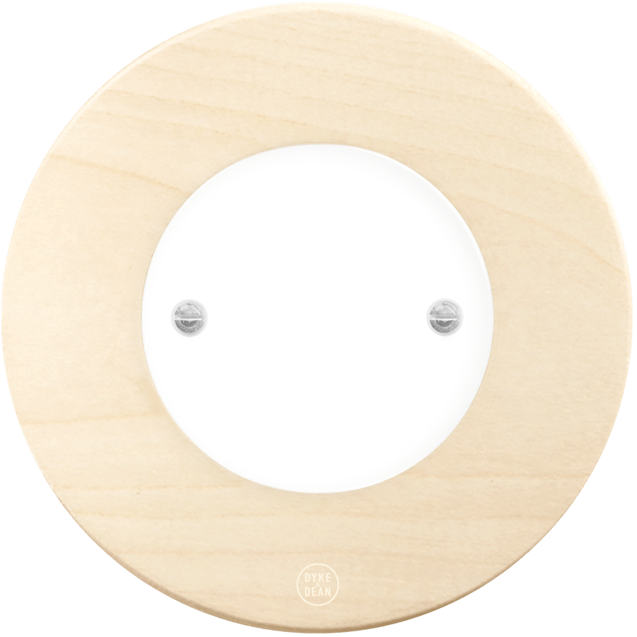 CLASSIC BEECHWOOD WALL END PLUG WHITE SOCKET - DYKE & DEAN