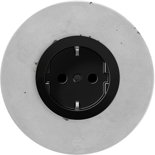 CLASSIC CONCRETE SCHUKO BLACK SOCKET - DYKE & DEAN