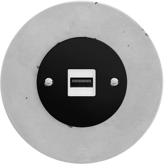 CLASSIC CONCRETE USB BLACK SOCKET - DYKE & DEAN