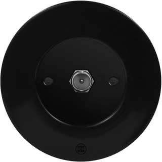 CLASSIC PORCELAIN TV BLACK SOCKET - DYKE & DEAN
