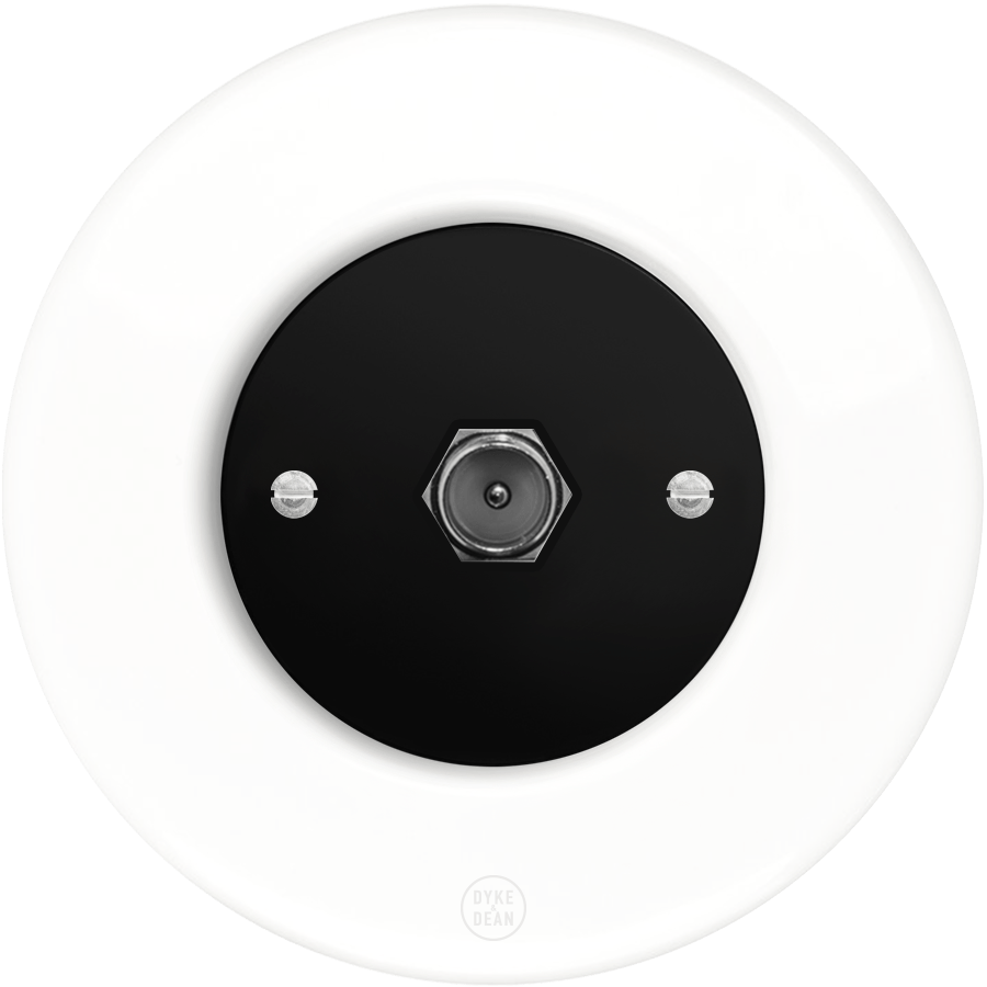 CLASSIC PORCELAIN TV REVERSE DOMINO SOCKET - DYKE & DEAN