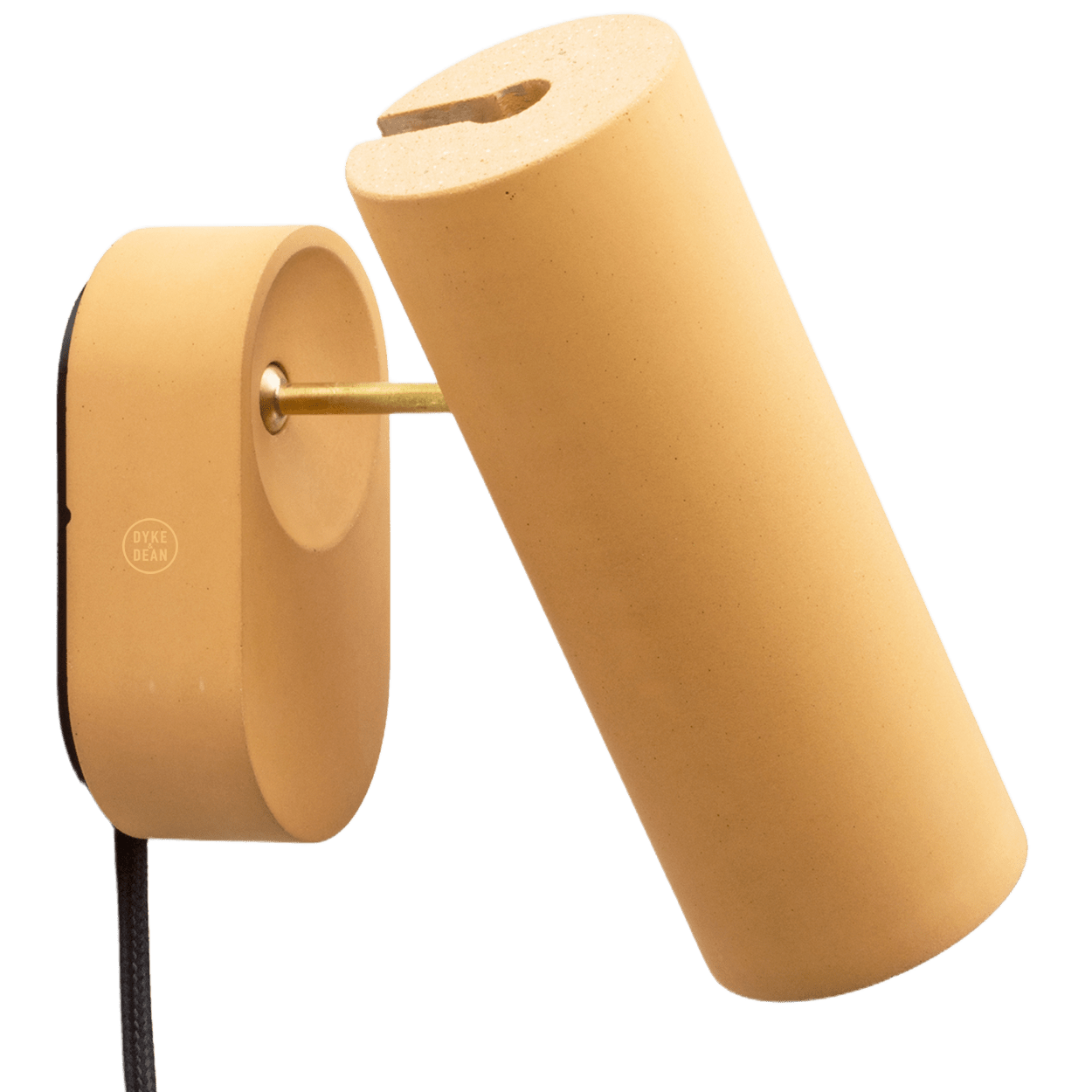 CONCRETE ADJUSTABLE BEDSIDE WALL LIGHT WITH PLUG - DYKE & DEAN