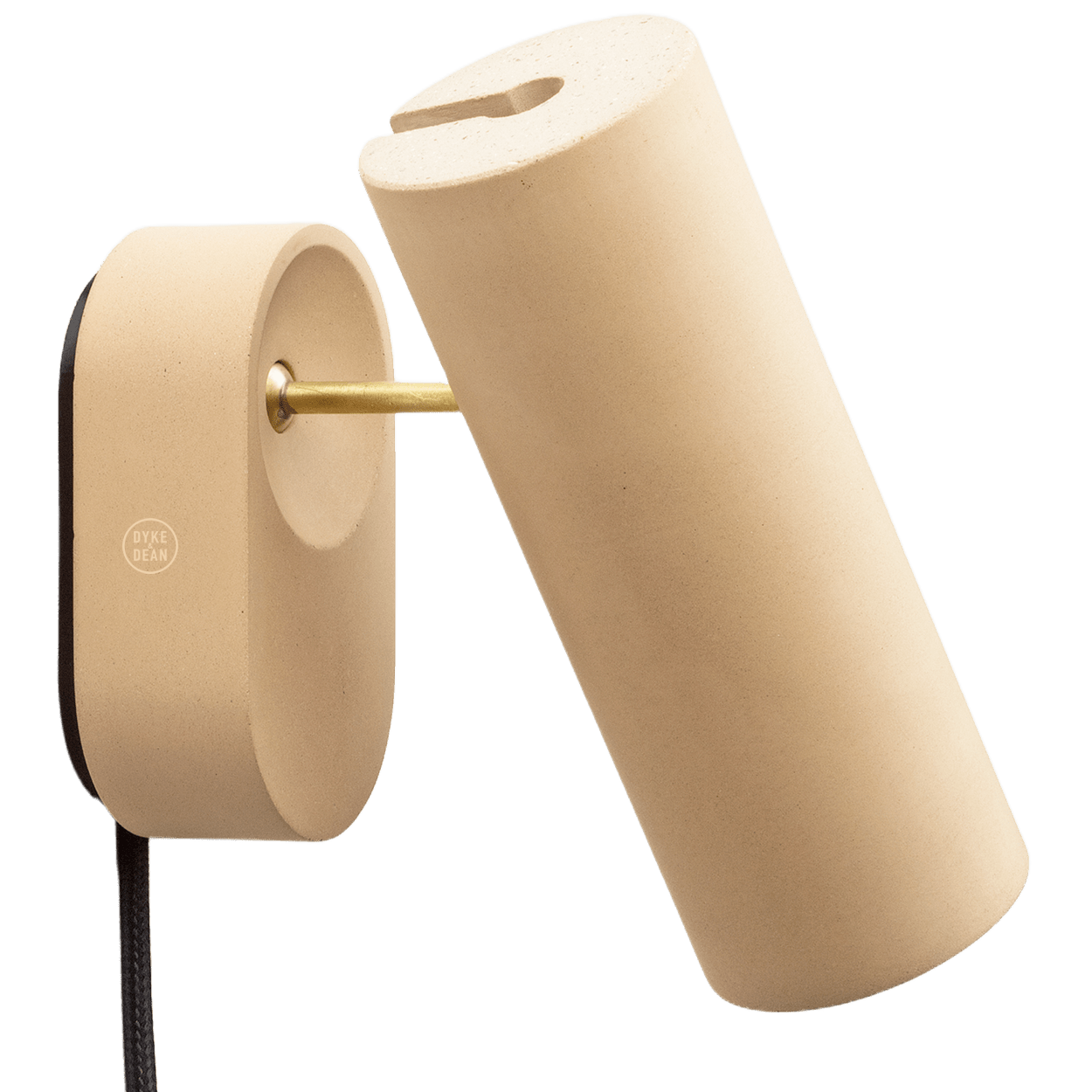 CONCRETE ADJUSTABLE BEDSIDE WALL LIGHT WITH PLUG - DYKE & DEAN