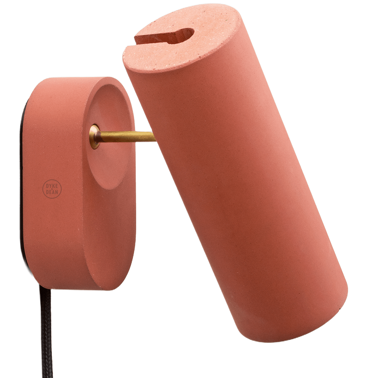 CONCRETE ADJUSTABLE BEDSIDE WALL LIGHT WITH PLUG - DYKE & DEAN