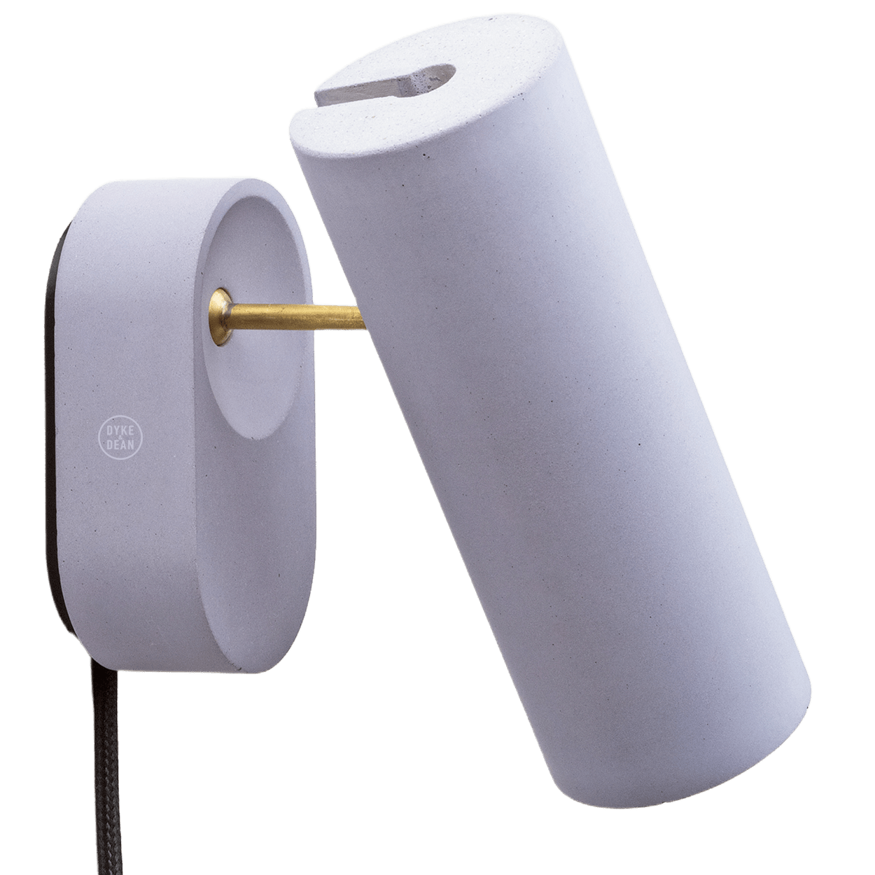 CONCRETE ADJUSTABLE BEDSIDE WALL LIGHT WITH PLUG - DYKE & DEAN