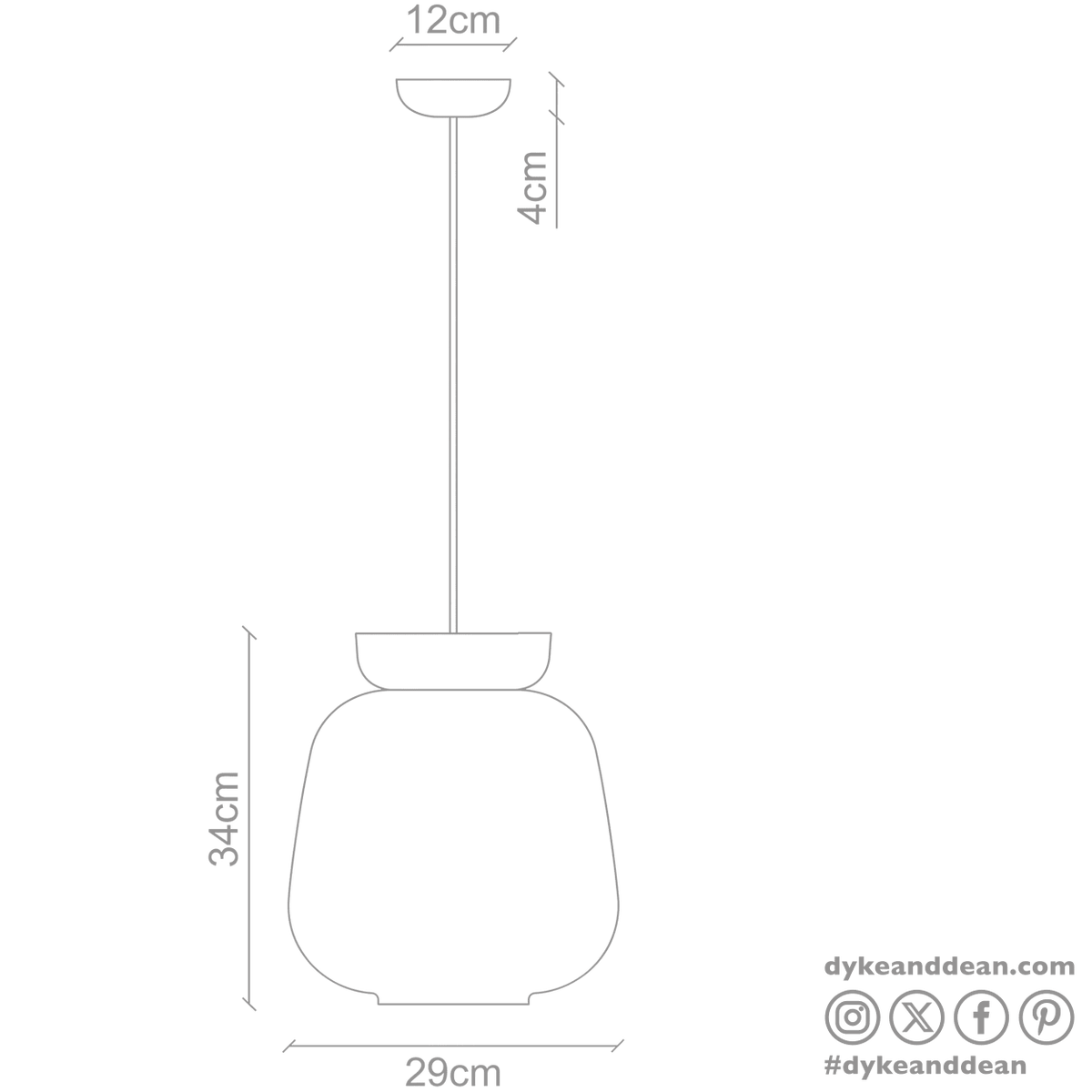 CORCOVADO CERAMIC GLASS PENDANT LIGHT - DYKE & DEAN