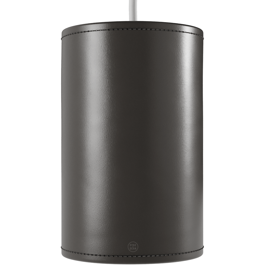 CUERO CYLINDER LEATHER PENDANT LIGHT GRAPHITE - DYKE & DEAN