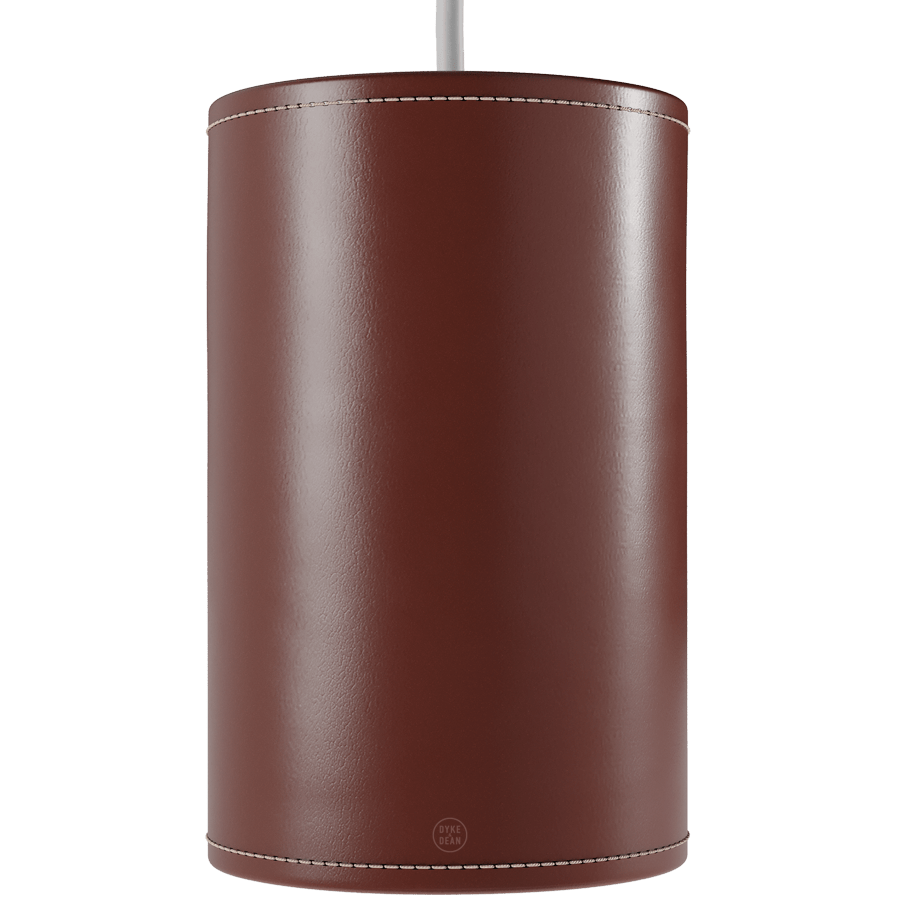 CUERO CYLINDER LEATHER PENDANT LIGHT OAK - DYKE & DEAN