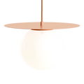 DISC GLOBE HANGING PENDANT LIGHT CORAL MEDIUM - DYKE & DEAN