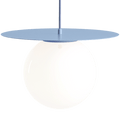 DISC GLOBE HANGING PENDANT LIGHT DUSTY BLUE LARGE - DYKE & DEAN
