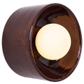 DONUT CERAMIC SCONCE LIGHT COFFEE - DYKE & DEAN