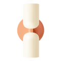 DOUBLE SCONCE CORAL CREAM - DYKE & DEAN