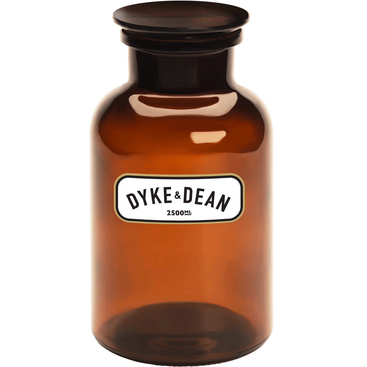 DYKE & DEAN APOTHECARY JAR BROWN GLASS 2500ML - DYKE & DEAN