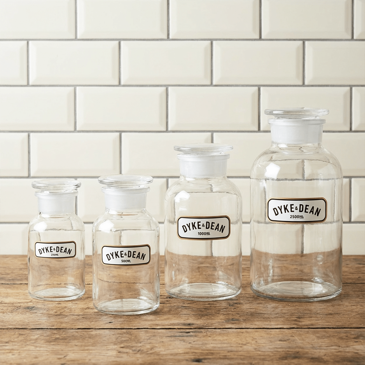 DYKE & DEAN APOTHECARY JAR CLEAR GLASS 2500ML - DYKE & DEAN