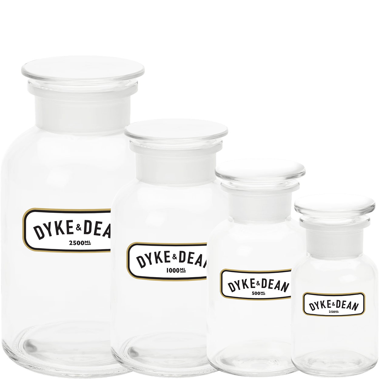 DYKE & DEAN APOTHECARY JAR CLEAR GLASS 2500ML - DYKE & DEAN