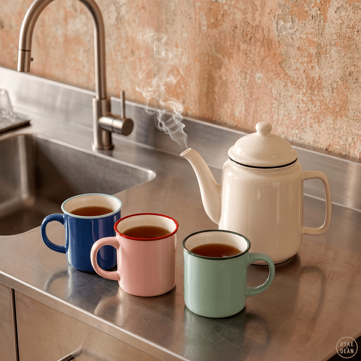 DYKE & DEAN CERAMIC COFFEE MUG BLUE - DYKE & DEAN