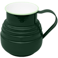 DYKE & DEAN ENAMEL STEPPED JUG DARK GREEN - DYKE & DEAN