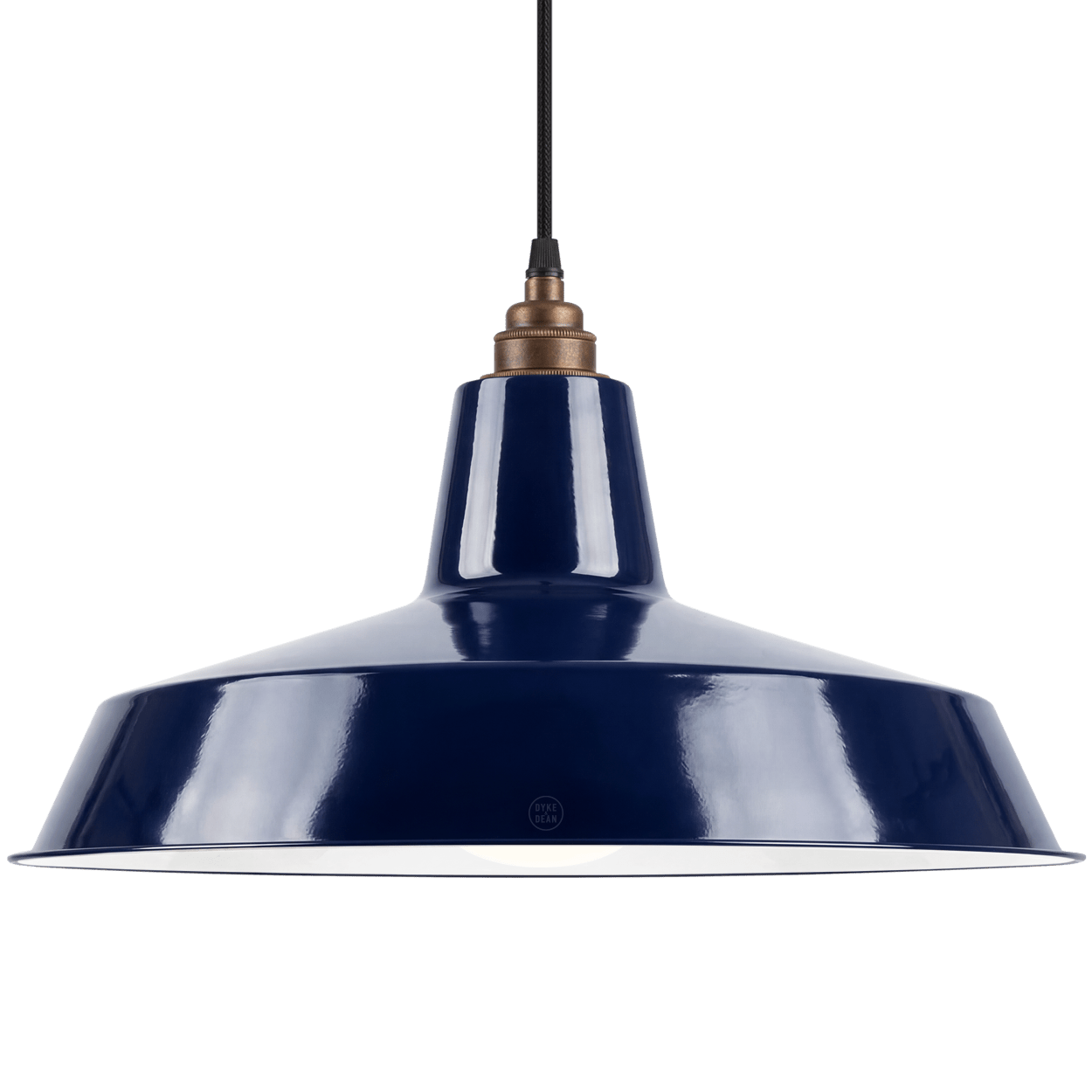 DYKE & DEAN PENDANT LAMPSHADE BLUE WITH BULB HOLDER - DYKE & DEAN