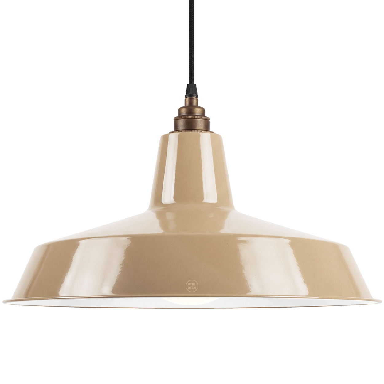 DYKE & DEAN PENDANT LAMPSHADE NUDE WITH BULB HOLDER - DYKE & DEAN
